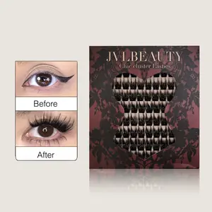 JVLBEAUTY 【Midnight Queen】 Thai-Style Segment False Eyelashes, Soft, 3D Voluminous, Individual Clusters, European & American Style