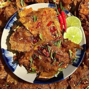 Spicy Dried Tomyum Squid 250g - Mực Cán Sốt Tomyum 250g/hộp - Exotic Dry Jerky Snack With Thai Tomyum Flavor