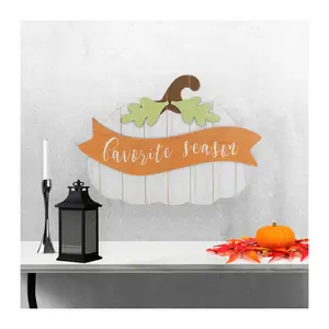 Northlight Wooden Pumpkin Shaped Wall Decoration