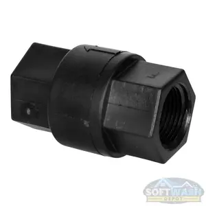 3/4" FNPT x 3/4" FNPT Series 687 Polypropylene Check Valve with FKM Seals, 1/3 PSI Cracking Pressure & Hastelloy Spring