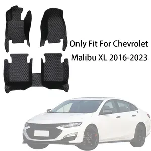 Full Set Nappa PU Leather Car Floor Mat For Chevrolet Malibu XL 2016-2023 Front And Rear Cushion Slip-Resistant Wear-Resistant Auto Interior Accessories Car Mats