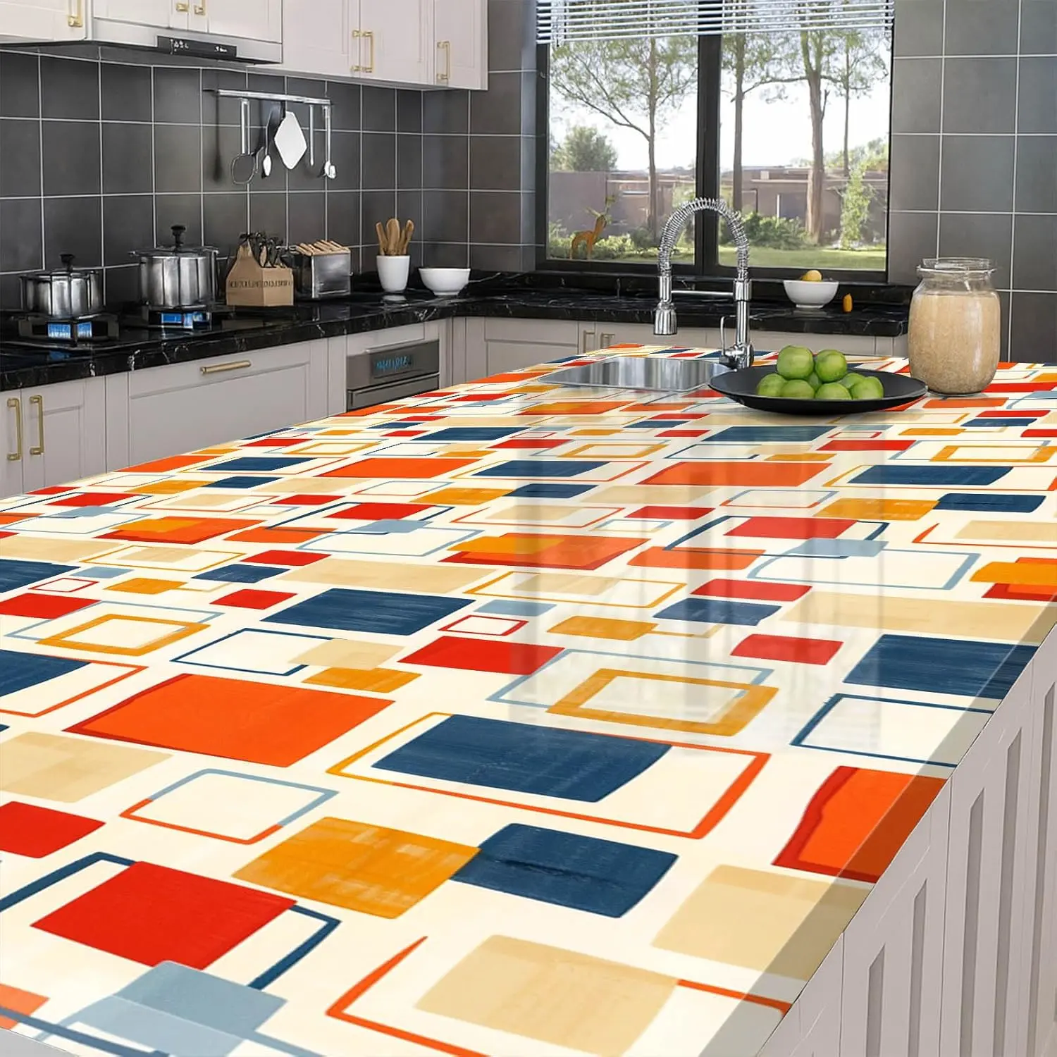 Glossy Retro Color Block