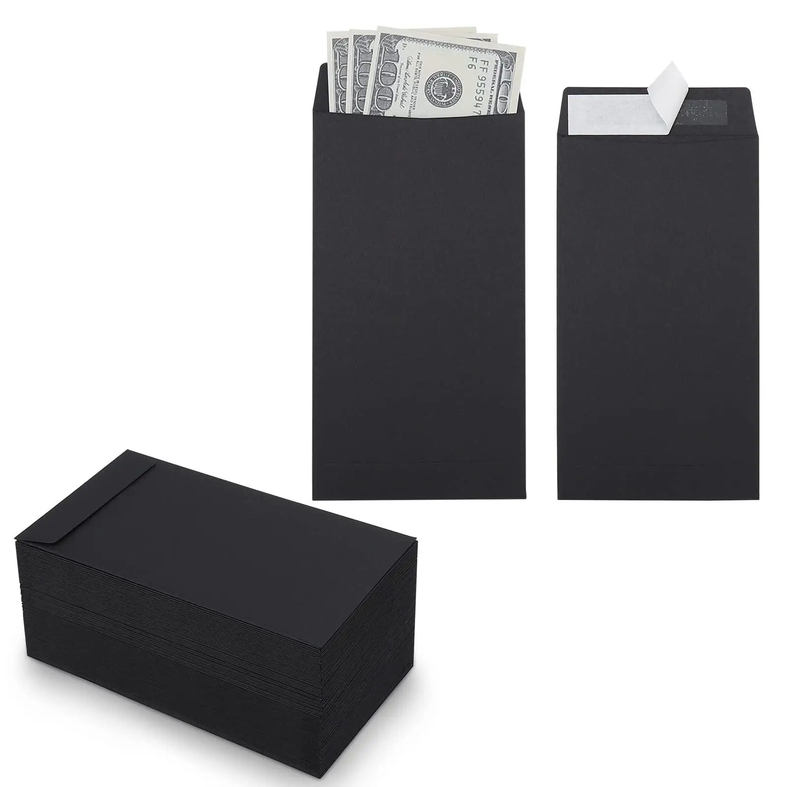A6 Cash Envelopes (100pcs), Self Adhesive Envelopes, Solid Color Envelopes, Office Accessories, Office Stationery & Supplies, Summer Gift Ideas