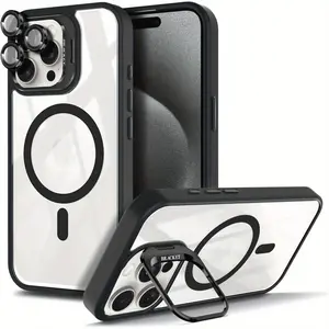 Compatible with iPhone 17/16/15/14 Plus/13/12 Pro Max Phone case and Lens Protective Film with Metal Lens Holder for Men and Women Compatible with MagSafe Military Grade Drop Protection Shockproof Protective Phone Cases, for iPhone 17 Pro Max