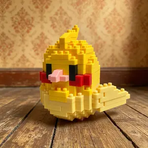 Cute Bird Building Blocks Set, Building Block Model, Creative DIY Cartoon Animal Toys, Unisex Decorative Toy for Living Room, Bedroom, Car, Birthday Gift