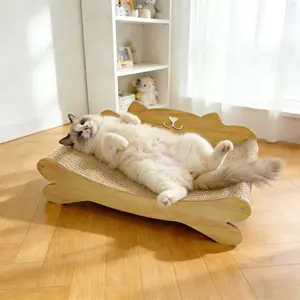 Durable Hemp Cat Scratching Board, Non-Shedding Cat Bed, Integrated Scratch Pad Sofa, Comfortable Lying Chair for Cats, One Piece Toy