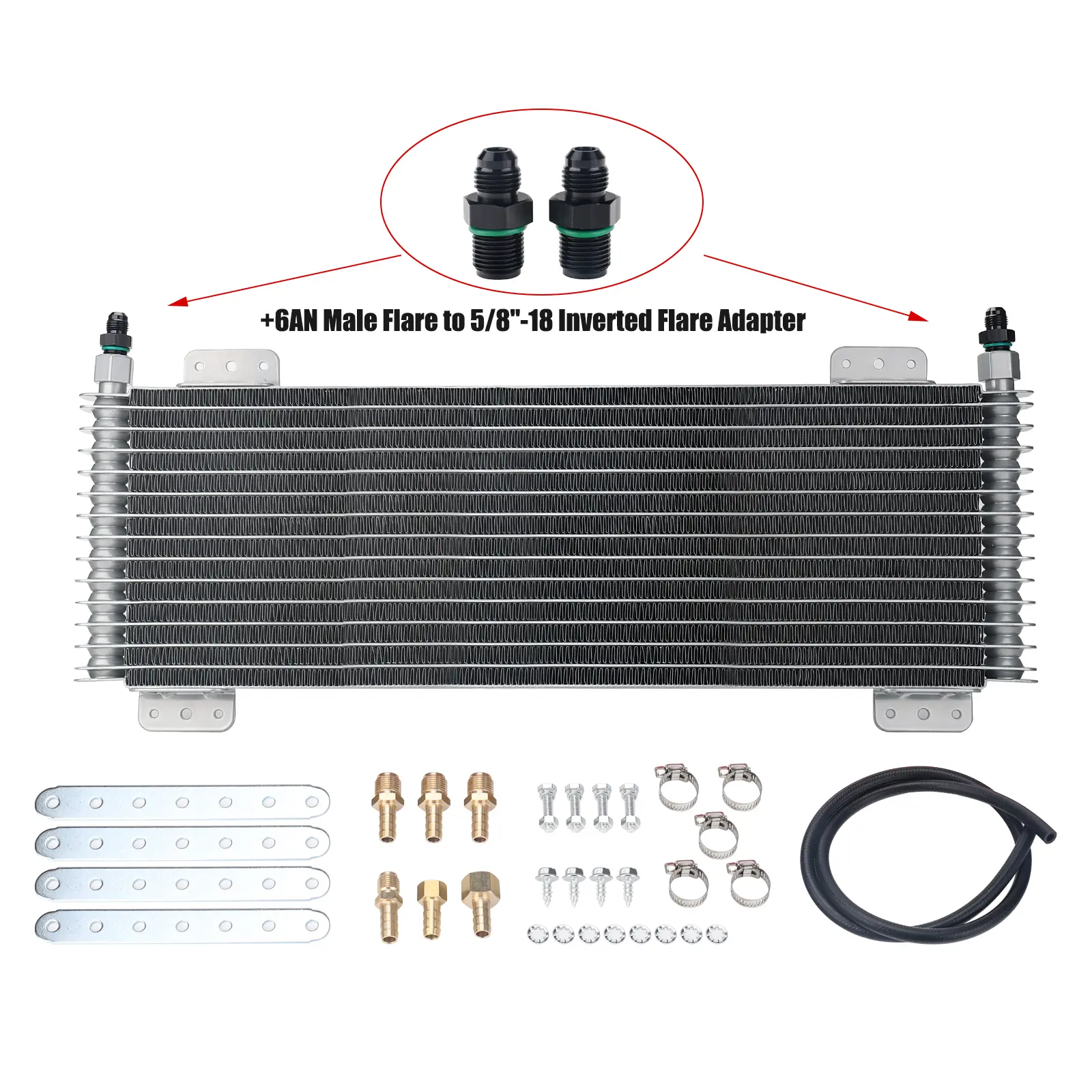 3mirrors Transmission Oil Cooler with Mounting Hardware, 40000 GVW, Low Pressure Drop Automotive Maintenance Tools LPD47391