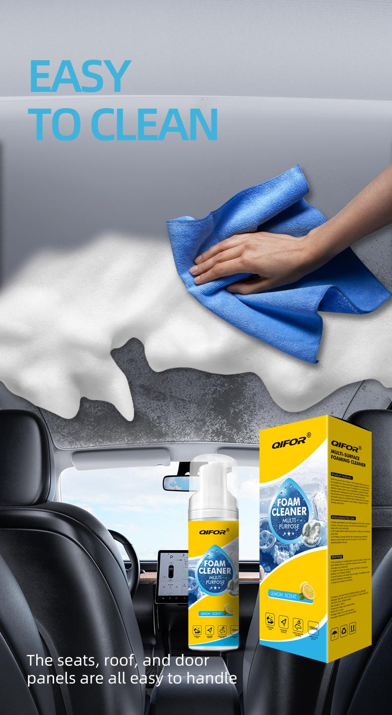 Powerful Multi-Purpose Foam Cleaner: 2-in-1 Car Cleaning Kit & Home Furniture Stain Remover. Safe on Fabric & Plastic. Professional Foam Cleaner Car for Deep Cleaning!