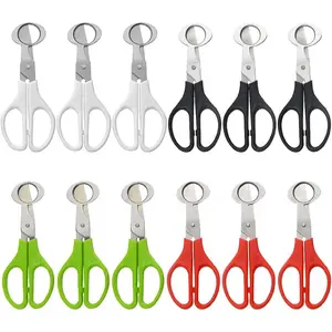 12Pack Stainless Steel Quail Egg Cutter - Scissors for Pigeon Eggs, Opener, Cracker - Four Colors