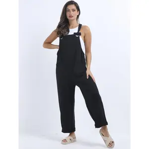 Ladies Cotton Wide Leg Pabo Dungaree