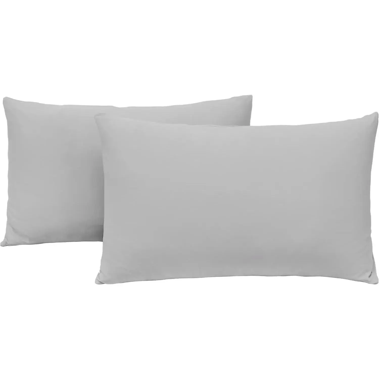 Jersey Knit Pillow Cases Standard/Queen Set of 2 - Pillowcases with Ultra Soft T-Shirt Like Microfiber Blend