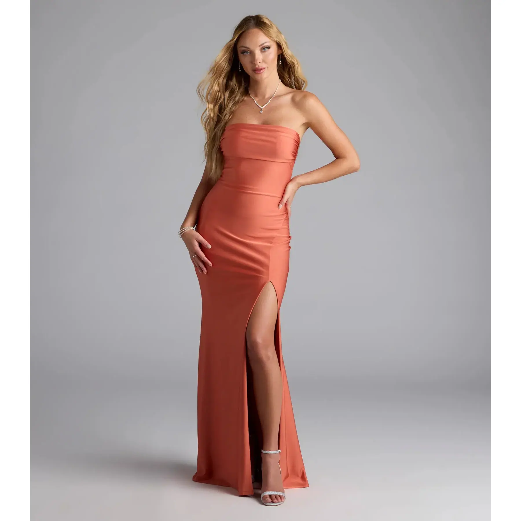 Cheryl Strapless Slit Mermaid Formal Dress - TikTok Shop
