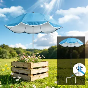 Plant care shade umbrella - reduces plant wilting and sunburn, upgraded with a 360° adjustable stand for enhanced stability, easy installation, an essential item for the care of potted plants,summervibes outdoorfun