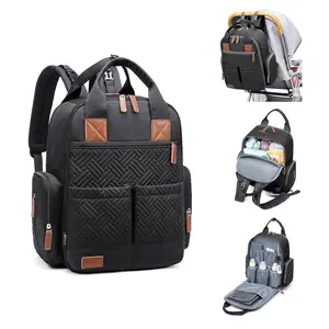 Baby Diaper Backpack with Insulated Compartments and Stroller Attachment, Perfect 12-Inch Bag for On-the-Go Pants