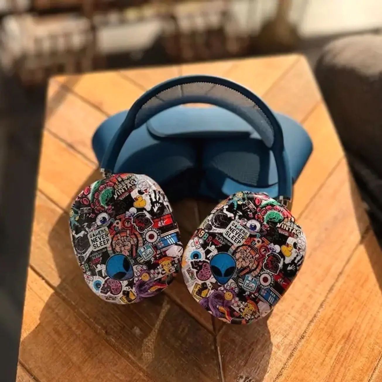 Retro Vintage Y2K Collage AirPod Max Cover Retro Gamer Stickers AirPods Max, Retro Anime AirPod Case Headphones Accessories Gift for Music