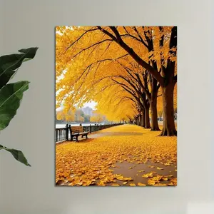 Ginkgo Autumn Canvas Print, Vivid Fall Leaves Wall Art, Suitable for Home Decor, Ideal Gift for Holidays and Festivals