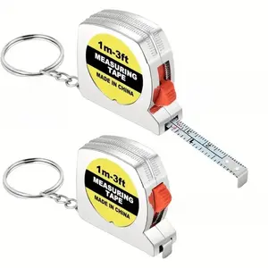 12pcs 3 ft Tape Measure Keychains Key Fob, Functional Mini Tape Measures with Stable Slide Lock, Perfect Birthday Party Favors & Goody Bag Fillers