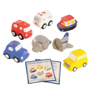 Kaplan Early Learning Toddler Vehicle Match-Ups - Set of 6 2-Section Vehicles to Reinforce Color and Shape Recognition