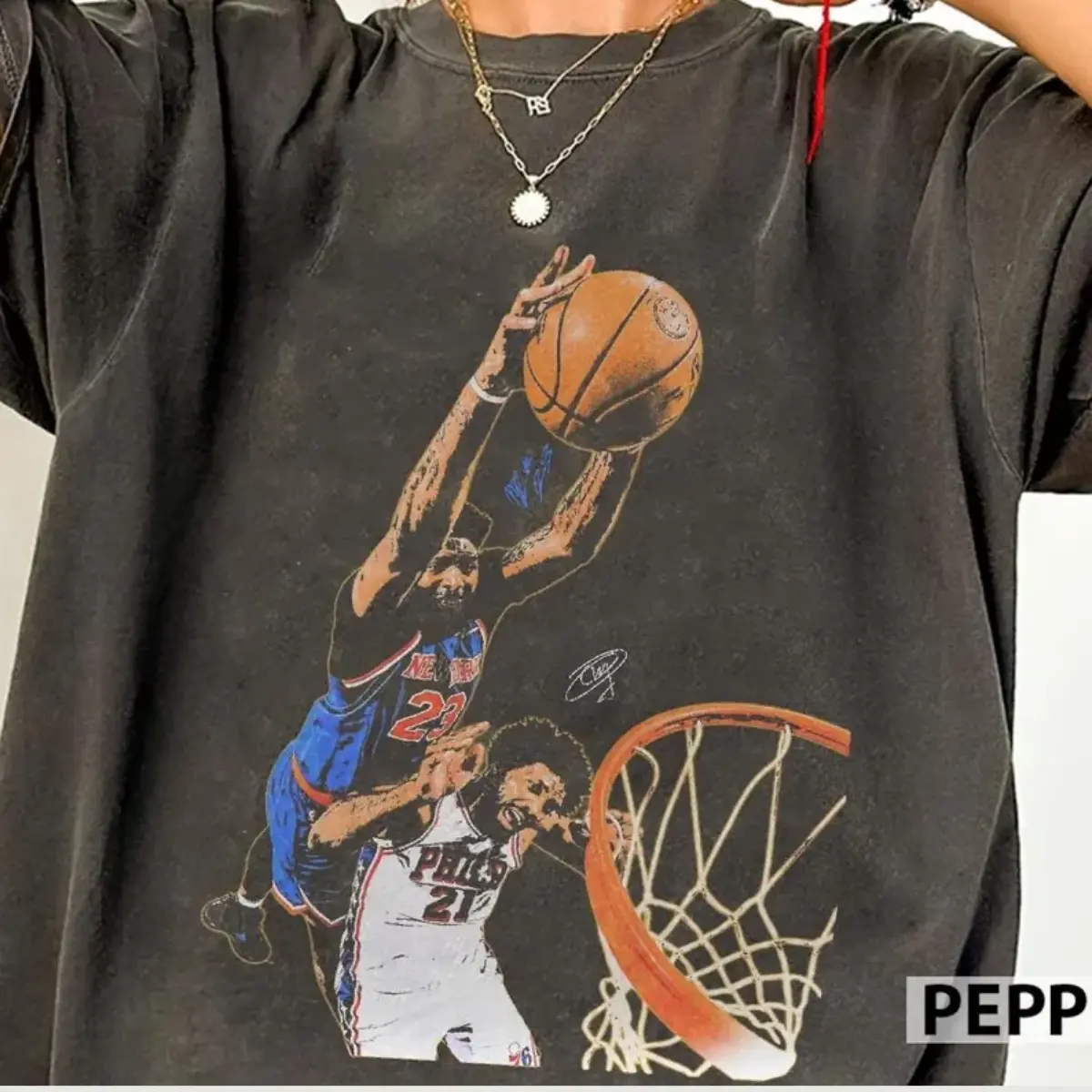 Mitchell Robinson Dunk Joel Embiid Vintage Comfort Colors Shirt