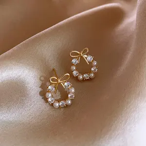 Cute Bow Stud Earrings for Women - New Trendy Versatile Elegant Fashion Ear Jewelry
