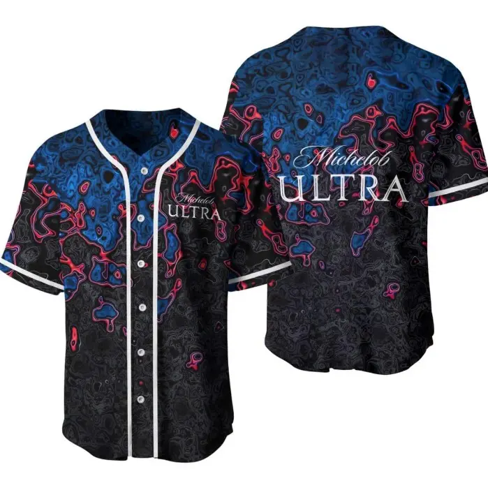 Abstract Holographic Colorful Michelob ULLTRA Baseball Jersey