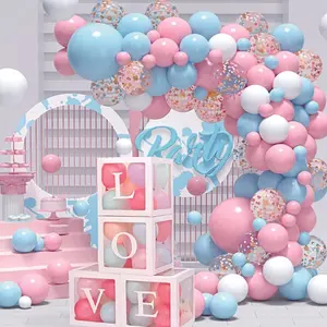 Valentine's Day Party Decorations Set, Transparent Balloon Box, Love Letter Wedding Supplies, Birthday Party Kit, Festival Essentials