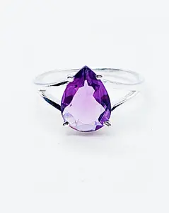 AMETHYST PEAR RING ⋄ Size 8.75