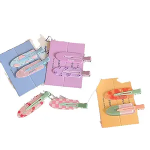 Sweet and cute juice-colored seamless hair clips, women's bangs clips, makeup clips