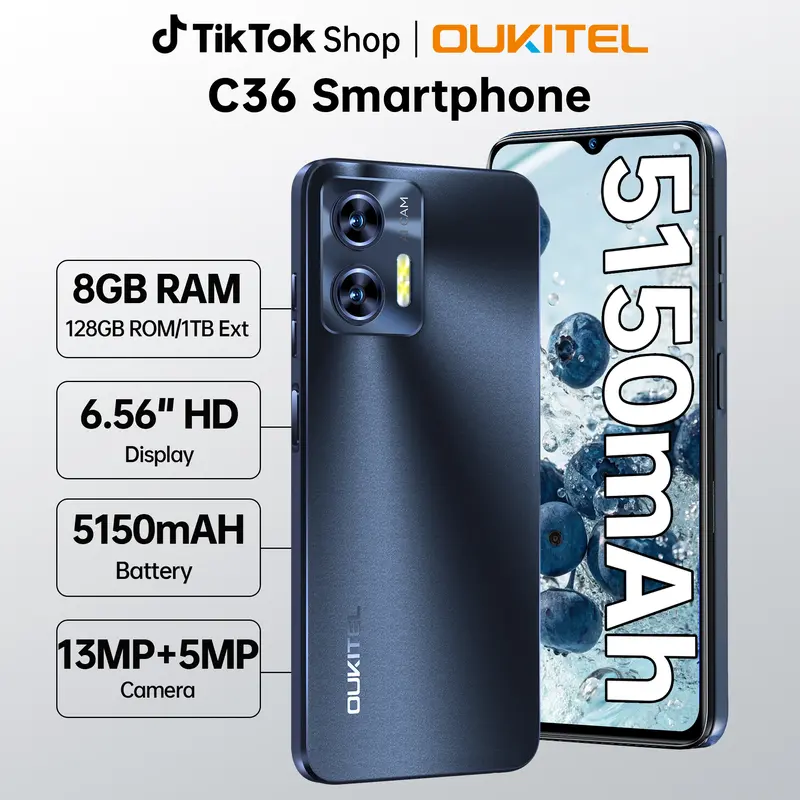 OUKITEL C61 Pro Unlocked Phone Android 15, 24(8+16)GB + 256 GB