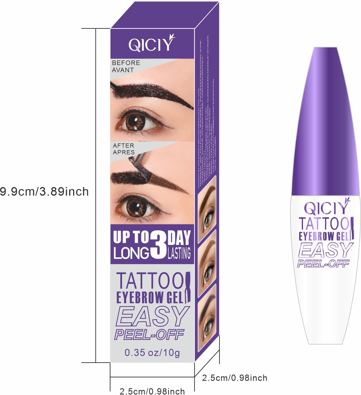 Easy Peel Off Eyebrow Tint Gel, TattooBrow Gel, Long-lasting, WaterproofCreating Full And Well-definedEyebrows Makeup Cosmetic