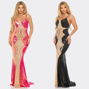 Kellie Sequin Rhinestone Embellished Maxci Dress womenswear