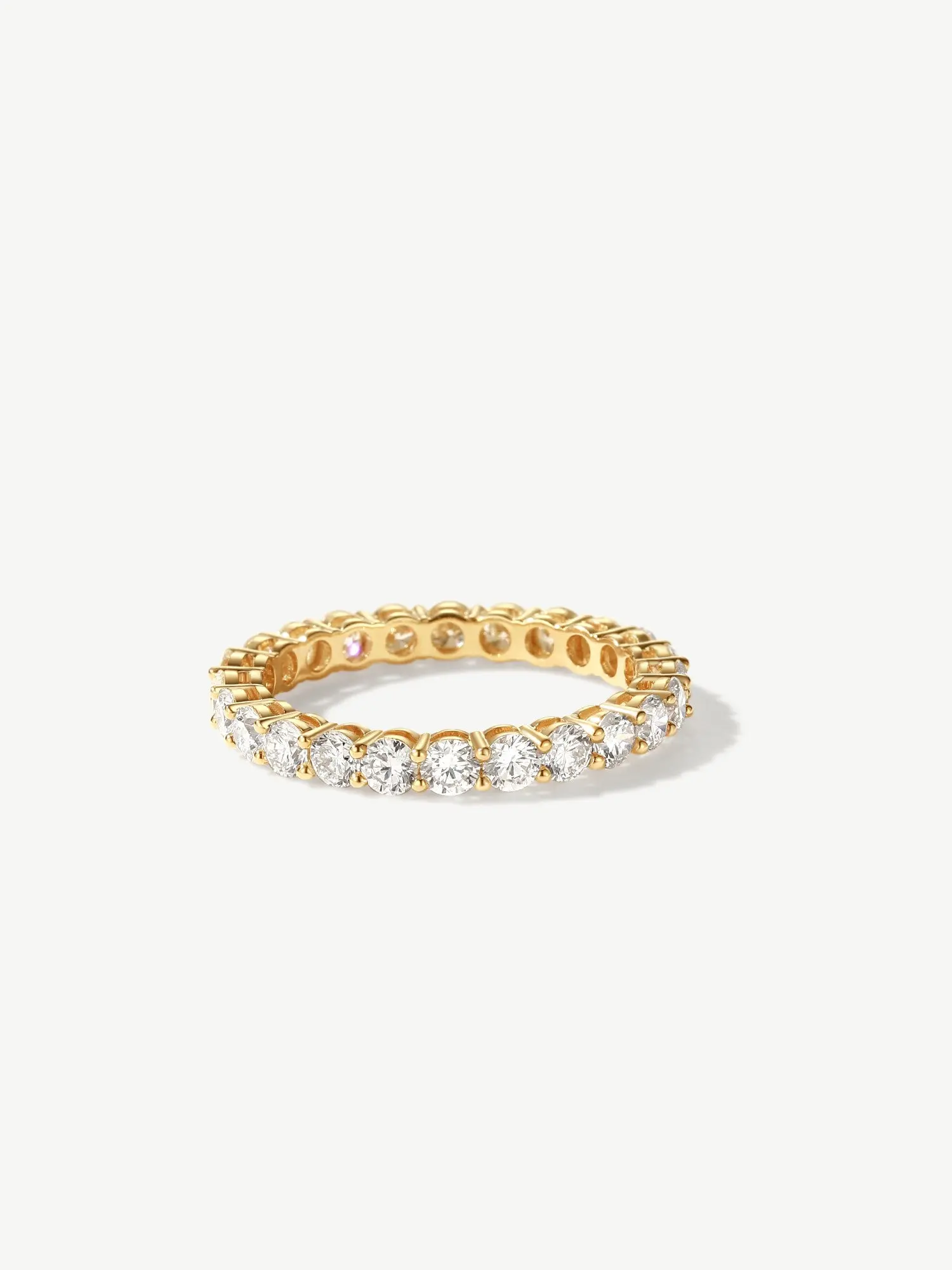 "The Infinite Bond" Lab Grown Diamond Eternity Band Ring in 14K Solid Gold Promise Anniversary Wedding Band Stackable Rings for Women (1.2 Ct. Tw. )