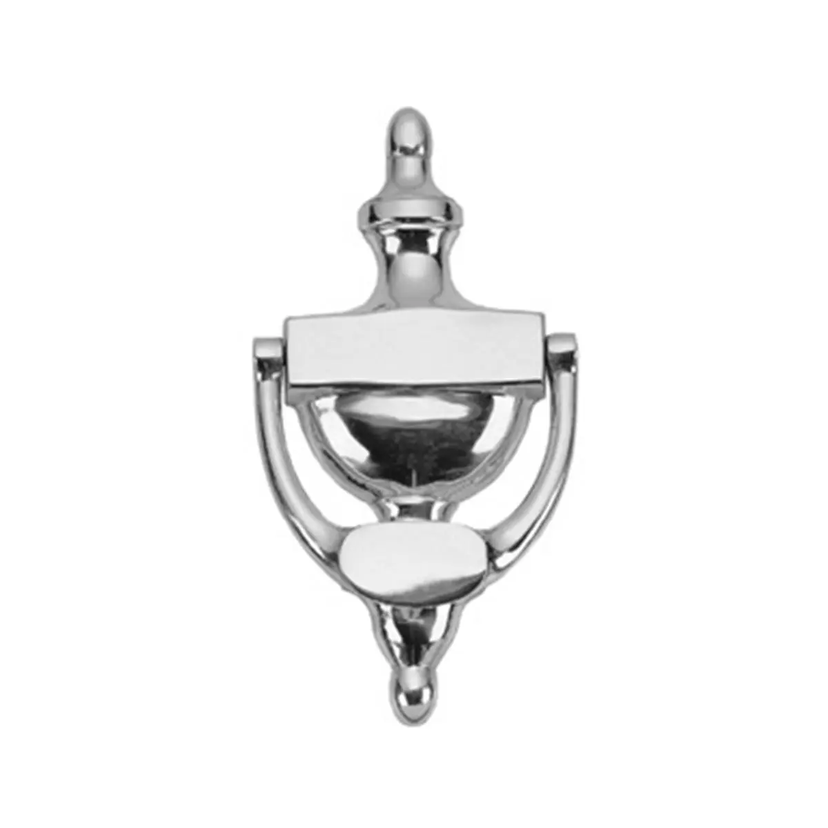 212 MAIN Colonial-Style Brass Metal Traditional Door Knocker, 6 in. Satin Nickel Door Hardware for Home, Traditional Look Knockers