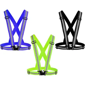 3 Pack Adjustable Reflective Safety Vest – High Visibility Running Gear for Walking, Cycling & Outdoor Activities