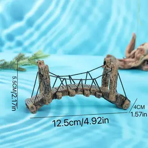 Fish Tank Bridge Decorative Piece, Creative Realistic Bridge Ornament, Fun Aquarium Decoration, Enhances Fish Tank Aesthetics