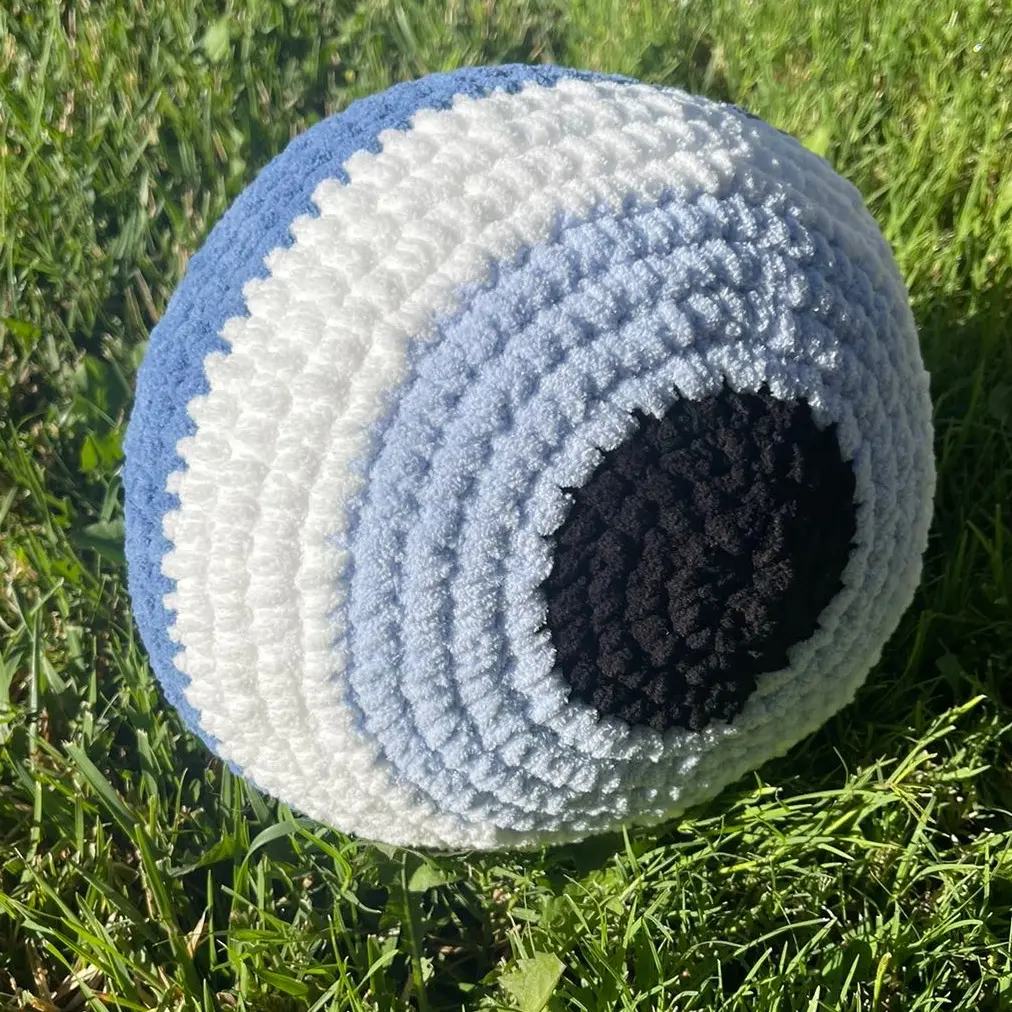 evil eye crochet couch/bed pillow