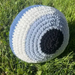 evil eye crochet couch/bed pillow
