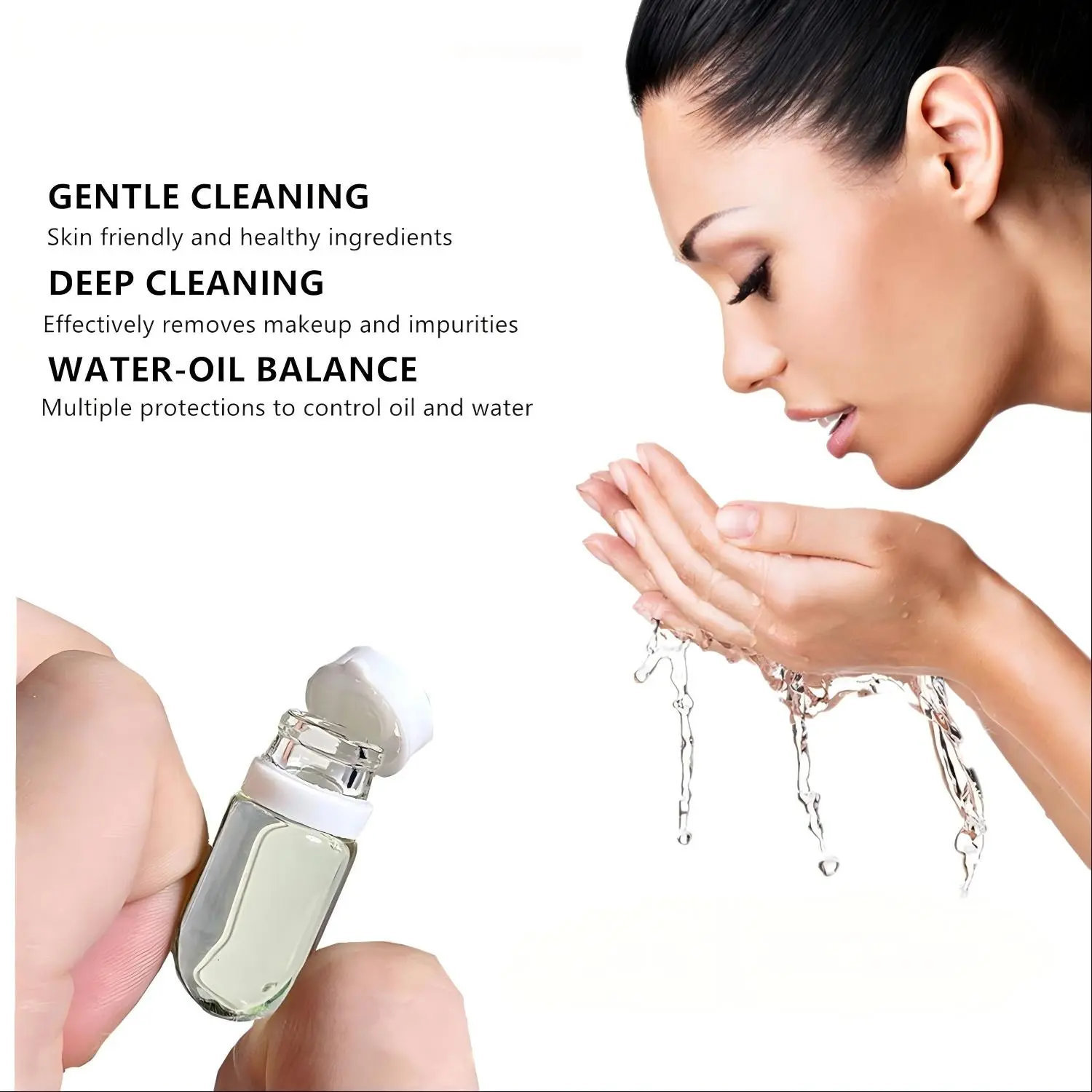 Cleansing Oil for Face, 60 Pcs Mini Moisturizing Camellia Seed Travel Size Deep Cleansing Oil, Portable Makeup Remover Oils, Gentle Cleaning Oils for All Skin Types