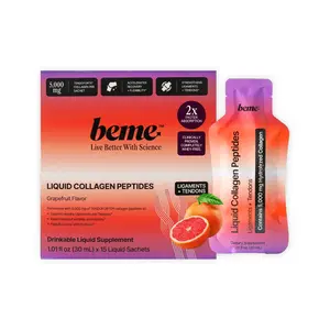 BeMe Liquid Collagen Peptides for Athletes - 5,000mg TENDOFORTE for Ligament & Tendon Strength - 2X Faster Absorption - Clinically Proven for Injury Prevention & Faster Recovery - Delicious Grapefuit