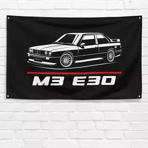 For BMW M3 E30 Enthusiast 3x5 ft Flag Dad Birthday Gift Banner, Party Decoration Supplies, Decor