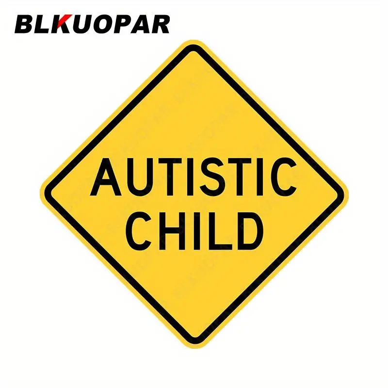 Autistic Child Anti-scratch Warning Sign, Waterproof & Sunlight-proof Car Sticker, Car Exterior Decoration Accessories for Car Trunk, Windshield, Door