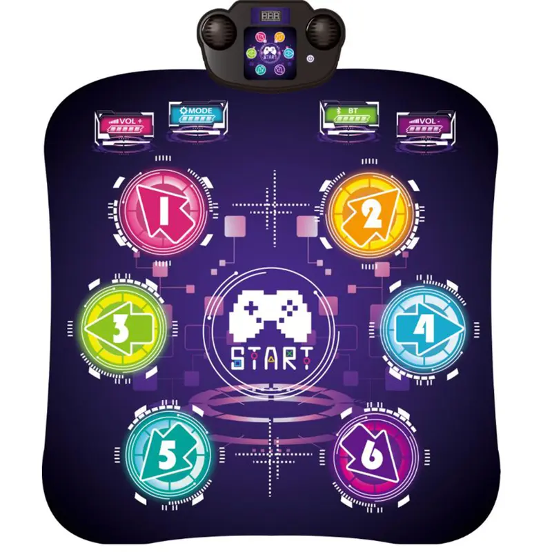 Merach Dance Mat Bluetooth Electronic Dance Pad with Light-up 6-Button 8-Button Built-in Music Dance Game Toy Gift for Kids Girls Boys 3-12 Years Old Summervibes Merach Dance Mat Bluetooth Electronic Dance Pad with Light-up 6-Button 8-Button Built-in Music Dance Game Toy Gift for Kids Girls Boys 3-12 Years Old Summervibes