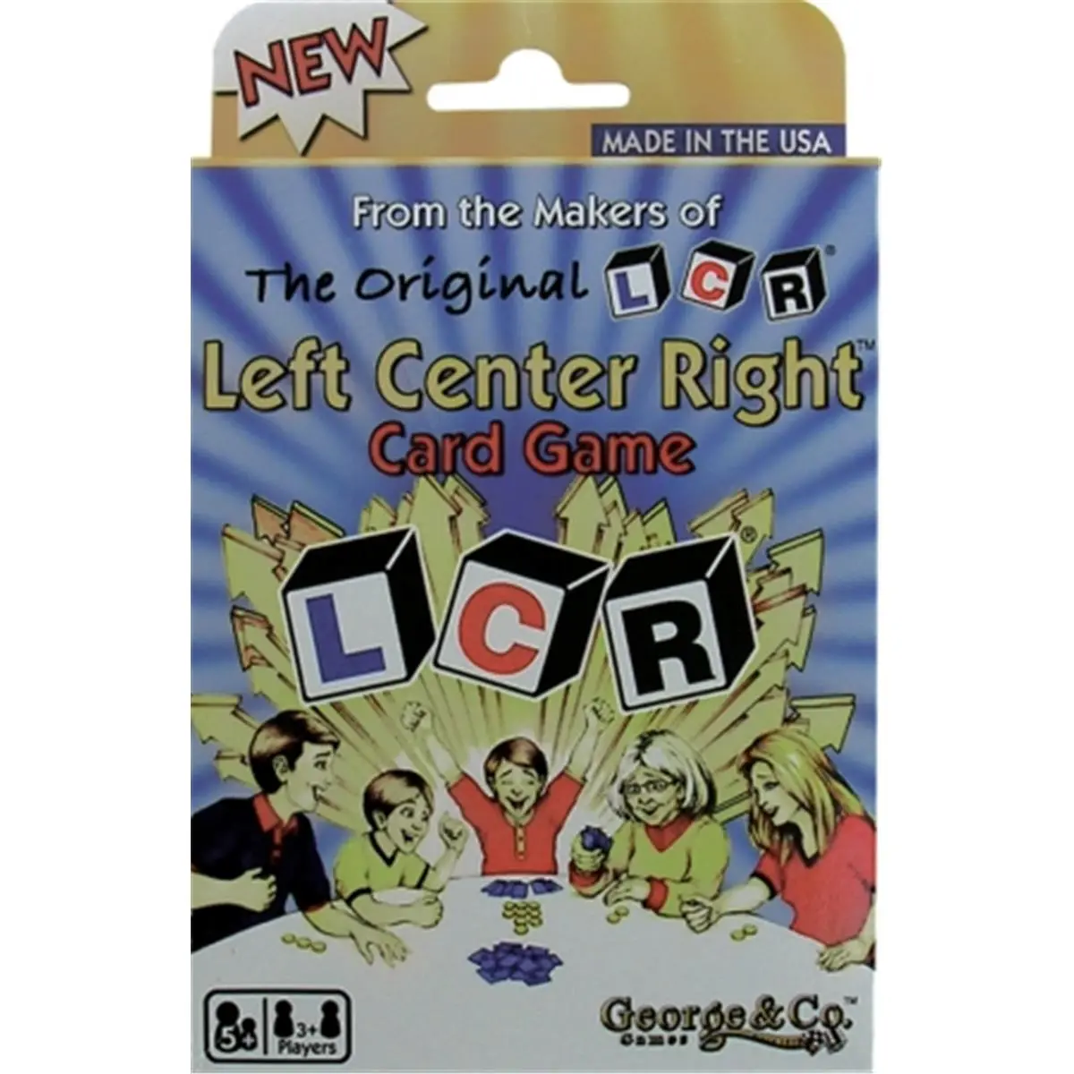 212 MAIN LCR Left Center Right Party Card Game - Fast-Paced Playing Cards, Included Game Chips for Social Gatherings