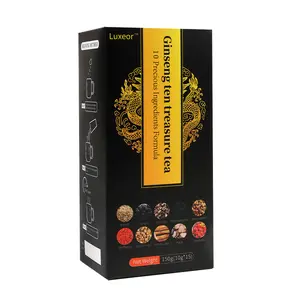 Luxeor Kidney Tea Ginseng Ten Treasures Tea Organic Ginseng Tea for Energy Immunity Herbal Detox  150g Beverage Natural