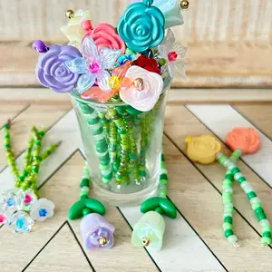 Mystery Beaded Flower Bouquets, Handmade, Whimsical Flowers, Floral Gift Bouquet, One of a Kind