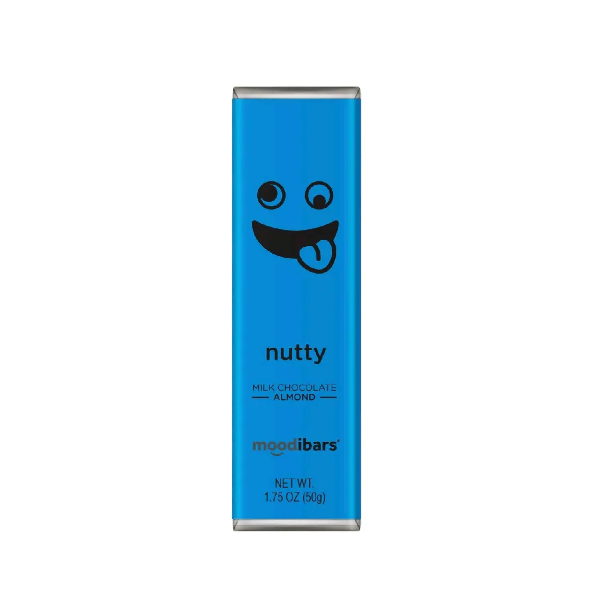 Moodibars Nutty 32% Fine Milk Chocolate Almond 1.75oz Bar Snack Bonbon Sweet Flavor Dessert Bite