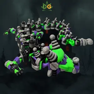 DG Articulated Frankenstein Dragon Flexi: Modern Spooky Monster with Dynamic Poses for Collectors