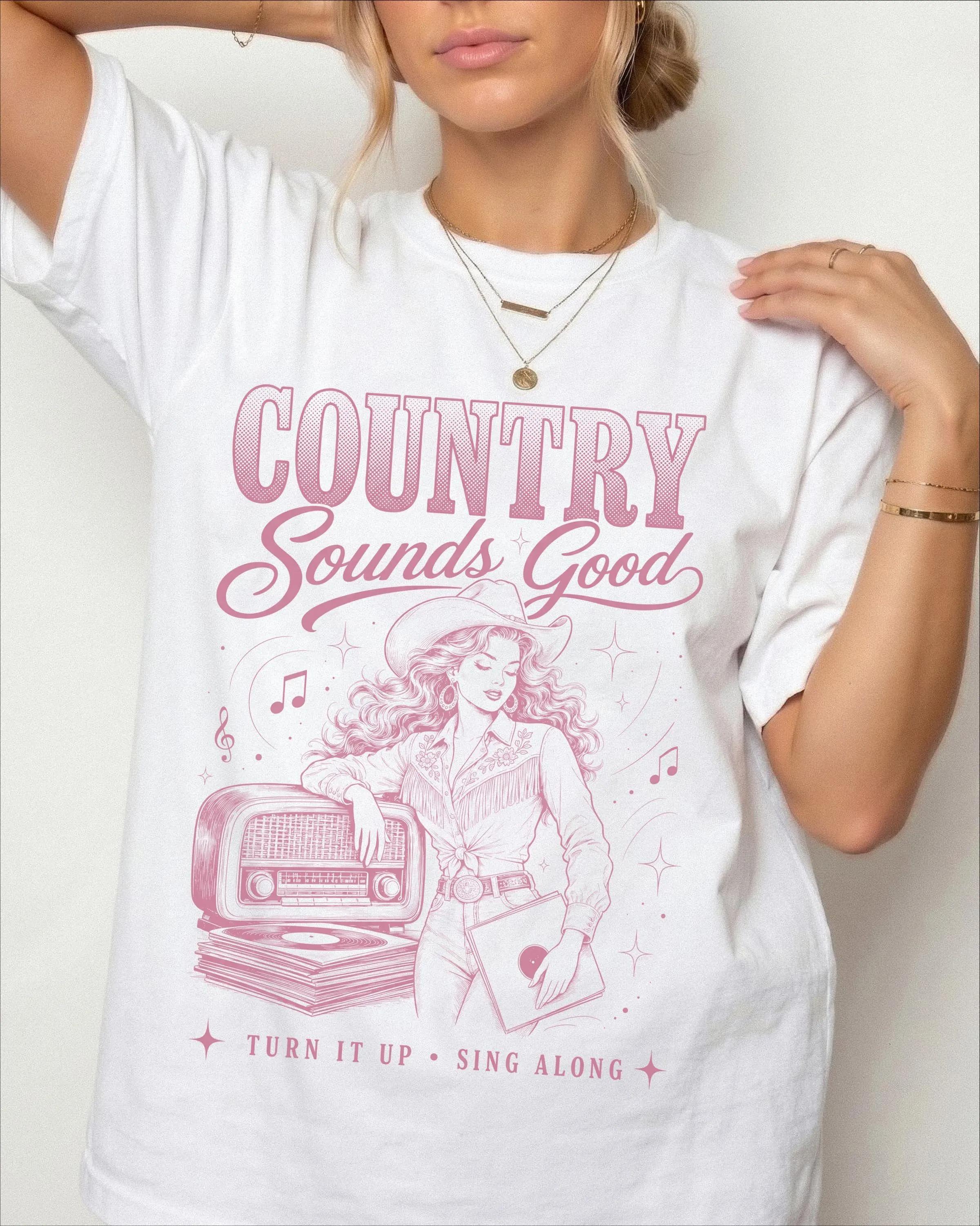 Comfort Colors Country Music Shirt Western Shirt Cowgirl Shirt Country Girl Shirt Retro Country Shirt Gift for Her Graphic Tee