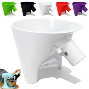 Flour Funnel, Plastic Easy-Pour Funnel Attachment, Compatible with KitchenAid KSM150 5-Quart Tilt-Head Stand Mixers, Mess-Free Baking Accessory for Flour, Sugar & Egg Liquid