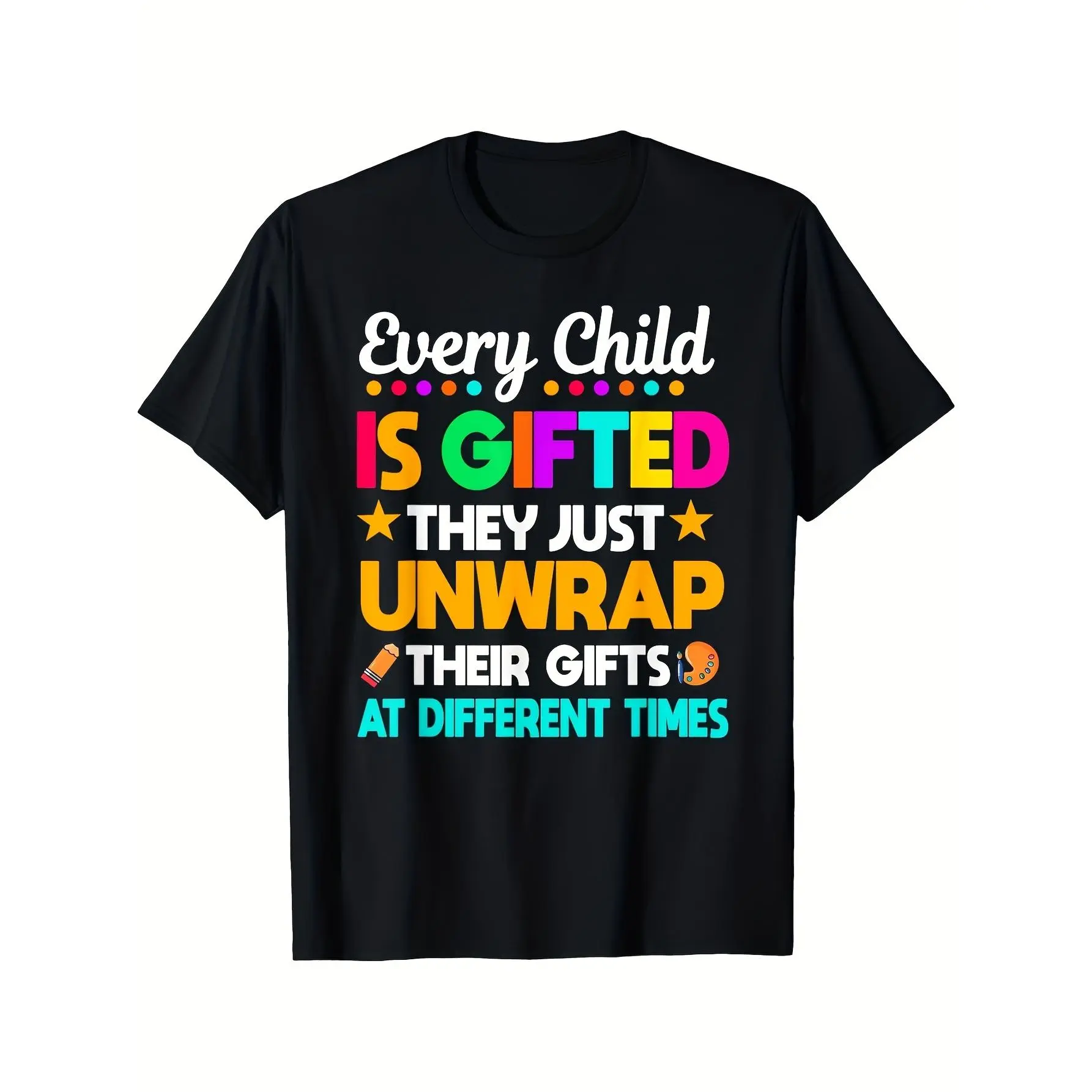 [100% Cotton] 100% Cotton Special Education Teacher Child Gifted SPED Educator T-shirt Comfortable Casual Short Sleeve Daily Wear All Season Men Same Style for Men and Women 2025 Summer Short-sleeved Printe Same Style for Men and Women 2026 Summer Short-s
